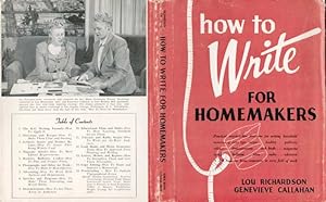 Seller image for How to Write for HomemakersDust Jacket Only, Book Not Included. for sale by Wittenborn Art Books