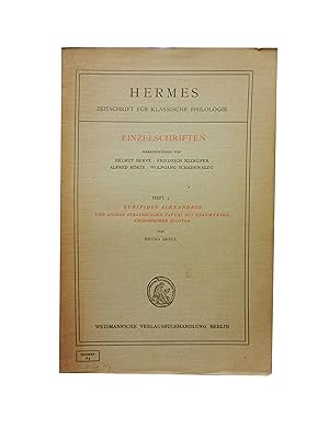 Euripides Alexandros und Andere Strassburger Papyri mit Fragmenten Griechischer Dichter Hermes Ze...