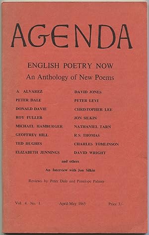 Image du vendeur pour English Poetry Now: An Anthology of New Poems [in] Agenda - Vol. 4, No. 1 - April-May 1965 mis en vente par Between the Covers-Rare Books, Inc. ABAA