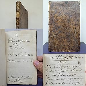 Seller image for Les Philippiques. Manuscript Edition for sale by That Guy With The Books