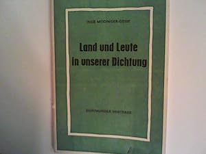 Bild des Verkufers fr Land und Leute in unserer Dichtung Dortmunder Vortrge Heft 89 zum Verkauf von ANTIQUARIAT FRDEBUCH Inh.Michael Simon