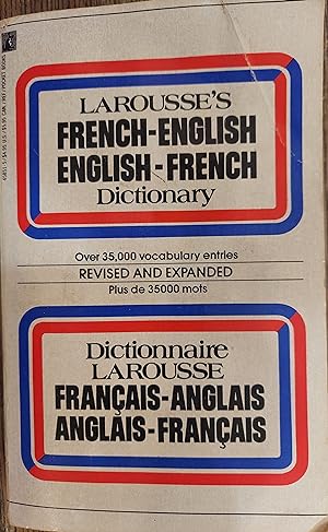 Seller image for Larousse's French- English/ English-French Dictionary (Dictionnaire Francais-Anglais/ Anglais-Francais Larousse) for sale by The Book House, Inc.  - St. Louis