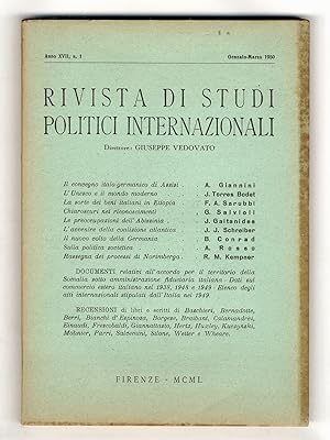 RIVISTA di studi politici internazionali. Direttore: Giuseppe Vedovato. Anno XVII, 1950: n. 1. ge...