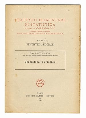 Bild des Verkufers fr Statistica turistica. zum Verkauf von Libreria Oreste Gozzini snc