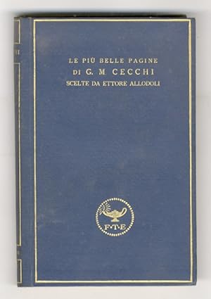 Le più belle pagine di G.M. Cecchi, scelte da Ettore Allodoli.