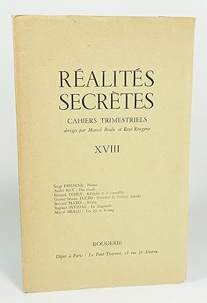 Seller image for Ralits secrtes, cahiers trimestriels nXVIII for sale by Librairie L'Autre sommeil