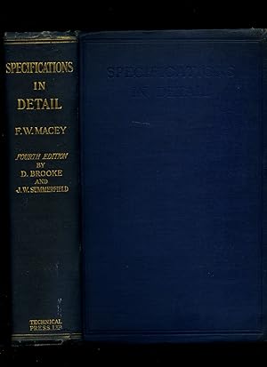 Bild des Verkufers fr Specifications in Detail | Fourth Edition Revised and Enlarged By D. Brooke and J. W. Summerfield zum Verkauf von Little Stour Books PBFA Member