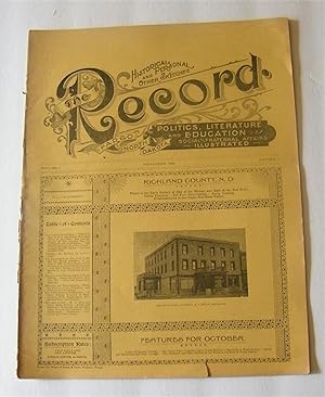 Imagen del vendedor de The Record: Vol 2, # 3, Sept., 1896: North Dakota History featuring Richland County, North Dakota: Old Fort Abercrombie - Early Trading Early Trading Establishments in the Upper Red River Valley: Scarce a la venta por The Book Shelf