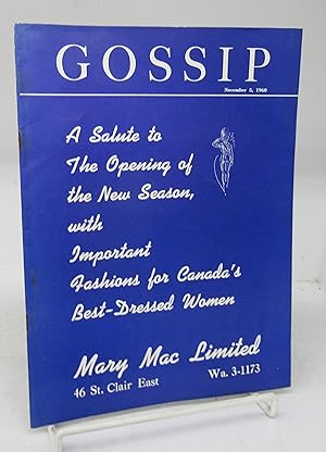 Seller image for Gossip! November 5, 1960 for sale by Attic Books (ABAC, ILAB)