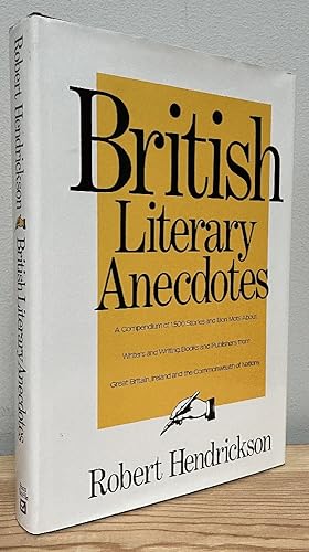 Seller image for British Literary Anecdotes for sale by Chaparral Books