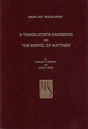 A Translator's Handbook on the Gospel of Matthew