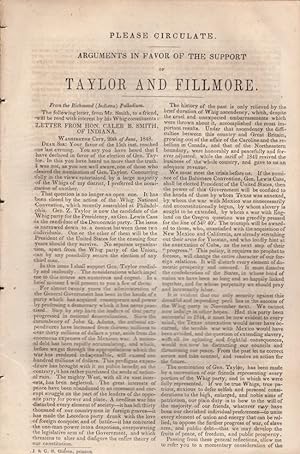 Arguments in Favor of the Support of Taylor and Fillmore