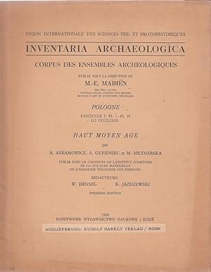 Imagen del vendedor de Pologne - Haut Moyen Age. Fascicule I: Plate 1 - Plate 10 ( 12 Feulilles) - (= Inventaria Archaeologica - Corpus des Ensembles Archeologiques): a la venta por Antiquariat Carl Wegner