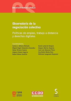 Seller image for Observatorio de la negociacin colectiva Polticas de empleo, trabajo a distancia y derechos digitales for sale by Imosver