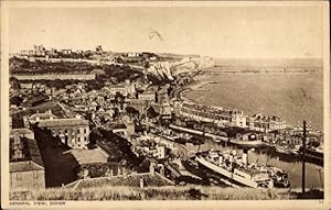 Ansichtskarte / Postkarte Dover Kent England, General View, Panorama mit Felsküste und Meer