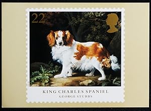 Seller image for George Stubbs Artist King Charles Spaniel Dog Royal Mail Postcard Issued 1991 for sale by Postcard Anoraks