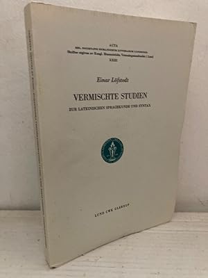 Image du vendeur pour Vermischte Studien zur Lateinischen Sprachkunde und Syntax mis en vente par Erik Oskarsson Antikvariat