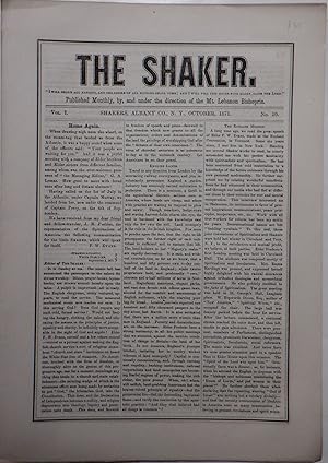 The Shaker. October, 1871. Vol. 1, No. 10