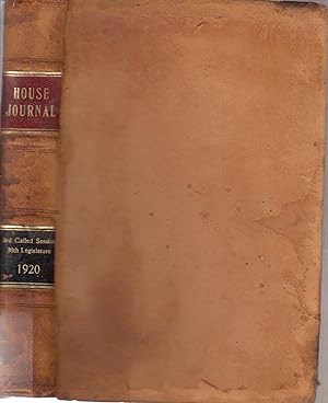 Journal of the House of Representatives, state of Texas ; third called session, Thirty-Sixth Legi...