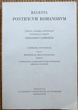 Regesta pontificum Romanorum ; Vol. 4 : Germania pontificia sive repertorium privilegiorum et lit...