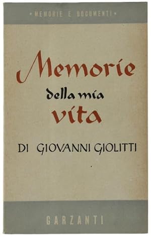 Seller image for Memorie della mia vita. for sale by FIRENZELIBRI SRL