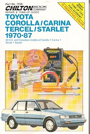 Seller image for Toyota Tercel Starlet Corolla Workshop Repair Service Manual 1970-87 NEW for sale by Bob Vinnicombe