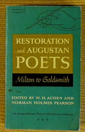 Imagen del vendedor de Restoration and Augustan Poets: Milton to Goldsmith a la venta por Pistil Books Online, IOBA