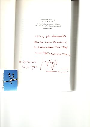 Immagine del venditore per Aus den Papieren eines bejahrten Philosophiestudenten. [signiert, signed, Widmung an Kasimir Edschmid]. venduto da Antiquariat Schrter -Uta-Janine Strmer