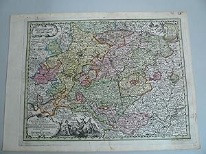 Bild des Verkufers fr Franken-Circulus Franconicus, Seutter Matthaeus, Atlas Minor -anno 1740--- Franken-Circulus Franconicus, Seutter Matthaeus, Atlas Minor Altkoloriert, zeigt Franken, Blatt: 22 x 30 cm. zum Verkauf von Hammelburger Antiquariat