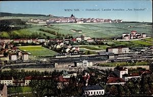 Ansichtskarte / Postkarte Wien 13 Hietzing Hütteldorf, Landesanstalten Am Steinhof, Bahnhof