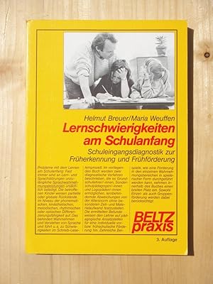 Bild des Verkufers fr Lernschwierigkeiten am Schulanfang. Schuleingangsdiagnostik zur Frherkennung und Frhfrderung zum Verkauf von Versandantiquariat Manuel Weiner