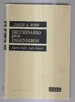 Seller image for DICCIONARIO PARA INGENIEROS ESPAOL-INGLES INGLES-ESPAOL for sale by Desvn del Libro / Desvan del Libro, SL