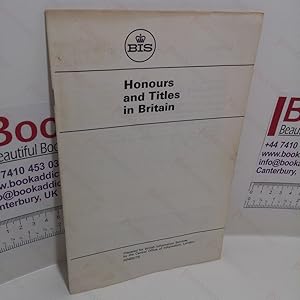 Seller image for Honours and Titles in Britain for sale by BookAddiction (ibooknet member)