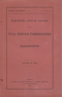 Image du vendeur pour Eleventh Annual Report of the Civil Service Commissioners of Massachusetts, October 15, 1894 Public Document No. 53 mis en vente par Never Too Many Books