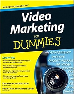 Image du vendeur pour Video Marketing for Dummies mis en vente par WeBuyBooks