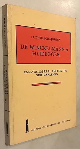 Imagen del vendedor de De Winckelmann A Heidegger a la venta por Once Upon A Time