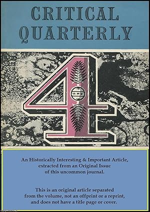 Immagine del venditore per Reality and Illusion in The Theatre. An original article from Critical Quarterly, 1969. venduto da Cosmo Books