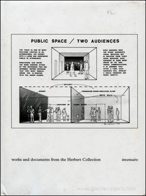 Image du vendeur pour Public Space / Two Audiences : Works and Documents from the Herbert Collection mis en vente par Specific Object / David Platzker