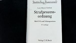 Seller image for Strafprozessordnung: Gerichtsverfassungsgesetz, Nebengesetze und ergnzende Bestimmungen. Beck'sche Kurz-Kommentare ; Bd. 6. for sale by Antiquariat Bookfarm