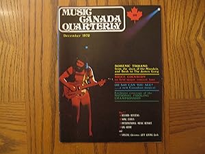 Music Canada Quarterly (MCQ) Magazine December 1972 Fall Issue Volume 1 Number 3