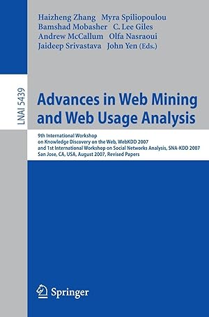 Bild des Verkufers fr Advances in Web Mining and Web Usage Analysis zum Verkauf von moluna