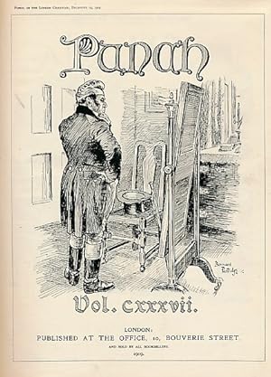 Bild des Verkufers fr Punch, Or the London Charivari. July - December 1909. Volume 137. Maroon cloth cover zum Verkauf von Barter Books Ltd