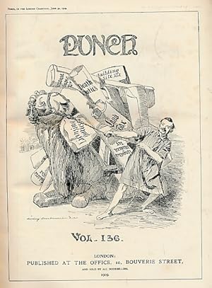 Bild des Verkufers fr Punch, Or the London Charivari. January - June 1909 Volume 136 zum Verkauf von Barter Books Ltd