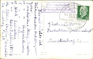 Ansichtskarte / Postkarte Landpoststempel Oberscheibe über Annaberg Buchholz, Schule, Kaliwerk, E...