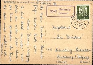 Ansichtskarte / Postkarte Landpoststempel 3541 Hemmighausen, Des Jägers Klage, Liebespaar