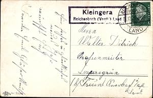 Ansichtskarte / Postkarte Landpoststempel Kleingera Reichenbach Vogtland Land, Glückwunsch Neujah...