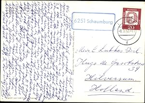 Ansichtskarte / Postkarte Landpoststempel 6251 Schaumburg, Wiesbaden, Stadtansichten