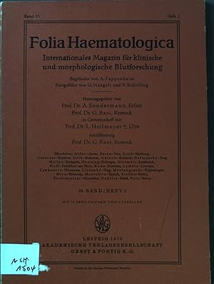 Seller image for Folia Haematologica: Internationales Magazin fr klinische und morphologische Blutforschung; 93. Band/Heft 2; bersicht Stoffwechsel der Blutzellen und seine Beeinflussung unter Konservierungsbedingungen. for sale by books4less (Versandantiquariat Petra Gros GmbH & Co. KG)