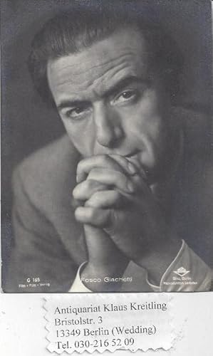 Bild des Verkufers fr Fosco Giachetti - Italienischer Film- und Theaterschauspieler ( 1900 - 1974 ) zum Verkauf von Klaus Kreitling