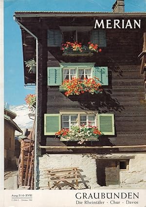 Bild des Verkufers fr Graubnden: Die Rheintler, Chur, Davos - Merian Heft 10/1965 - 18. Jahrgang zum Verkauf von Versandantiquariat Nussbaum